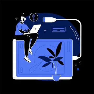 External hard drive abstract concept vector illustration. Stock Illustration