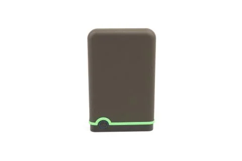 External hard drive for backup on a white background Foto stock