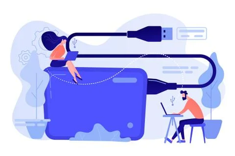 External hard drive concept vector illustration. Illustration