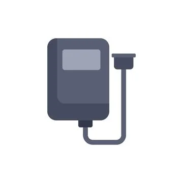 External hard drive connecting to computer via cable Stock Illustration