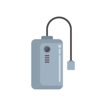External hard drive connecting to computer via usb cable Illustrazione stock