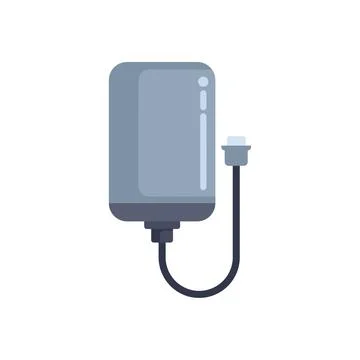 External hard drive connecting using cable illustration Stock Illustration