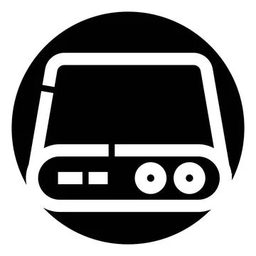 External hard drive data backup storage icon Stockillustratie