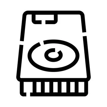 External hard drive device storing digital data icon イラスト素材