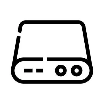 External hard drive device storing digital data 스톡 일러스트