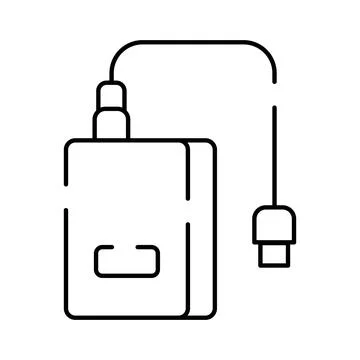 External hard drive device storing digital data icon イラスト素材