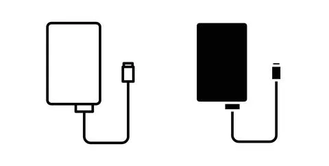 External hard drive icon Illustration designs pack for Web イラスト素材