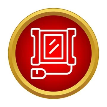External hard drive icon representing data storage and backup Stock Illustration