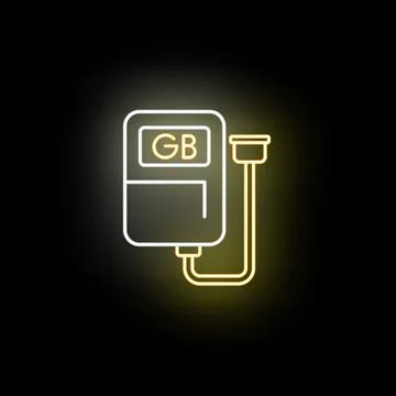 External hard drive icon showing data storage concept Illustrazione stock