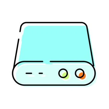 External hard drive icon storing digital data Stockillustratie