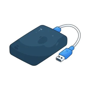 External hard drive Stock Illustration