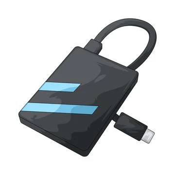 External hard drive illustration Stock Illustration