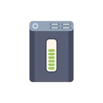 External hard drive showing storage capacity icon Stock Illustration
