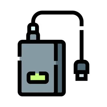 External hard drive storing digital information and data Stock Illustration