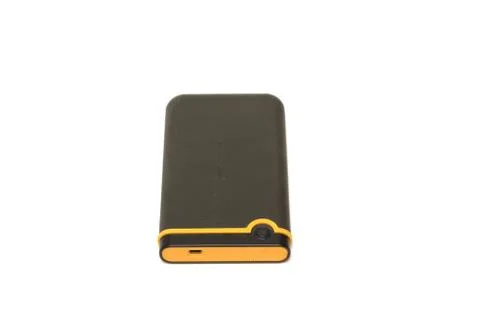 External hard drive on white background Stock Photos