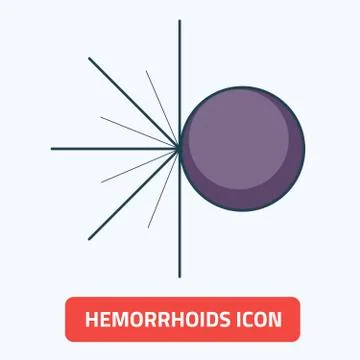 External hemorrhoids icon vector illustration EPS 10 Stock Illustration