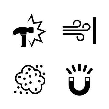 External influence. Simple Related Vector Icons Stock Illustration