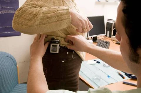  External insulin pump Consultation of functional insulin therapy, for a 5... 写真素材