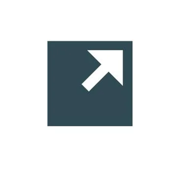 External Link Icon with arrow and box pointing Stock Illustration