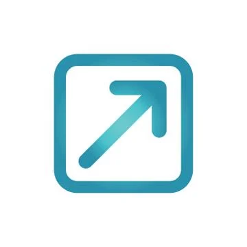 External Link Icon with Arrow showing the user that they will leave the app Illustrazione stock