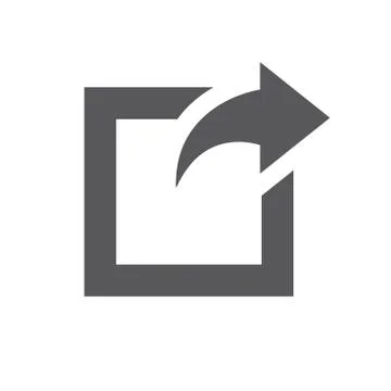 External Link Icon with Arrow showing the user that they will leave the app Illustrazione stock