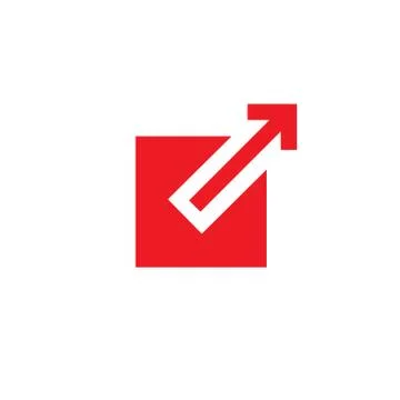 External link icon with box &amp; arrow pointing outward Stock Illustration