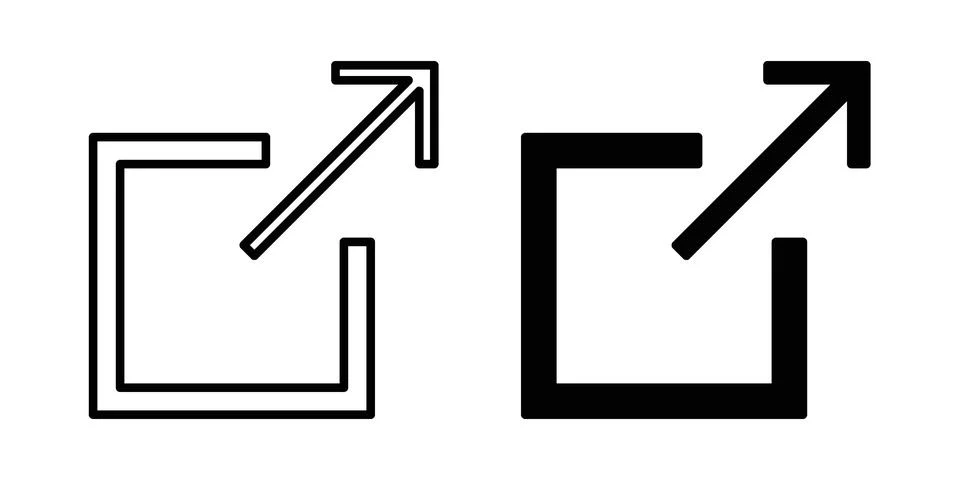 External link icon graphic element. web icon set 스톡 일러스트