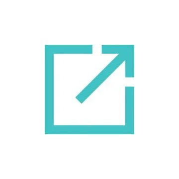 External Link Icon with image portraying a link to a different website Stock Illustration