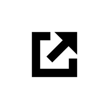 External Link Icon with image portraying a link to a different website Stock Illustration