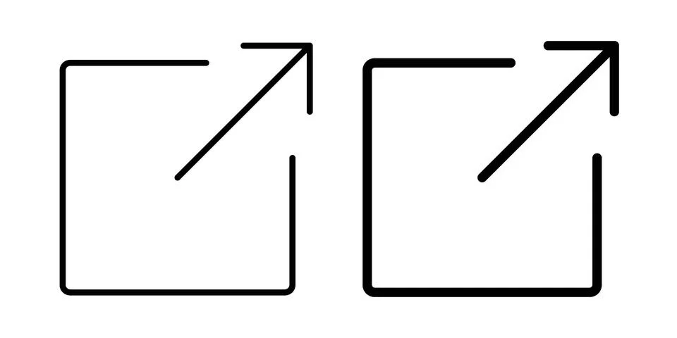 External link icon or illustration vector symbols イラスト素材