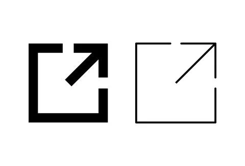 External link icon set. link icon vector. hyperlink symbol Illustrazione stock