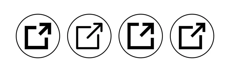 External link icon set. link icon vector. hyperlink symbol Stock Illustration