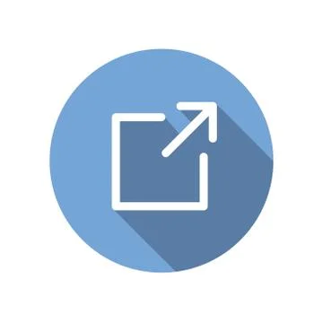 External Link Icon - Shows users that they'll be leaving an app for a website Stock Illustration