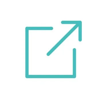 External Link Icon - Shows users that they'll be leaving an app for a website Illustrazione stock