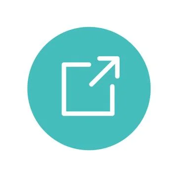 External Link Icon - Shows users that they'll be leaving an app for a website Illustrazione stock