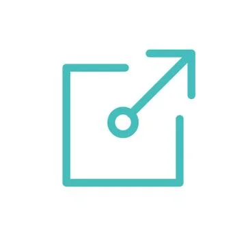 External Link Icon - Shows users that they'll be leaving an app for a website Illustrazione stock