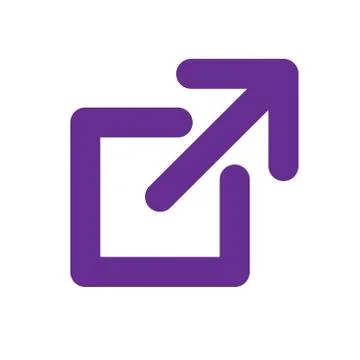 External Link Icon - Shows users that they'll be leaving an app for a website Illustrazione stock