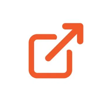 External Link Icon - Shows users that they'll be leaving an app for a website Stock Illustration