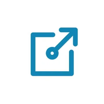 External Link Icon - Shows users that they'll be leaving an app for a website Stock Illustration