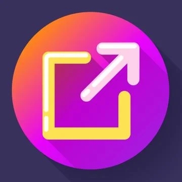 External Link Icon - user will know they are leaving the app to visit an Stock Illustration