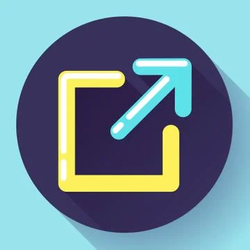 External Link Icon - user will know they are leaving the app to visit an Illustrazione stock