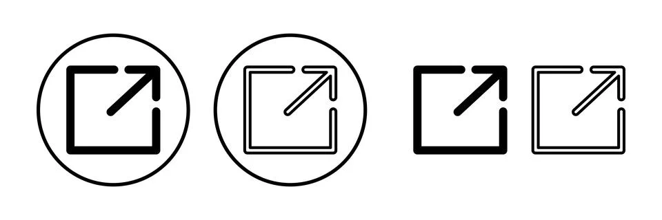 External link icon vector. hyperlink chain symbol. download, share, Stock Illustration