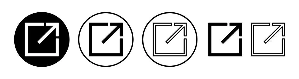 External link icon vector. hyperlink chain symbol. download, share, Stock Illustration