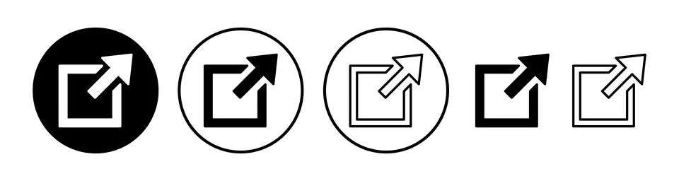 External link icon vector. hyperlink chain symbol. download, share, Stock Illustration