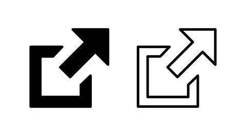 External link icon vector. hyperlink chain symbol. download, share, Stock Illustration