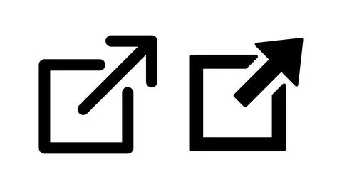 External link icon vector. hyperlink chain symbol. download, share, Stock Illustration