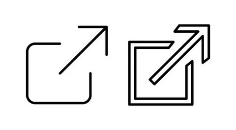 External link icon vector. hyperlink chain symbol. download, share, Stock Illustration