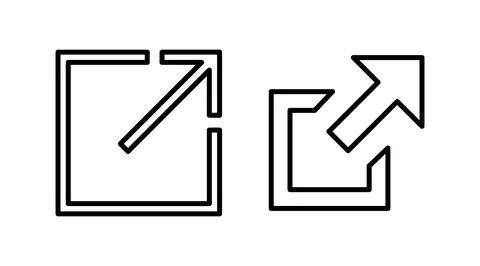 External link icon vector. hyperlink chain symbol. download, share, Stock Illustration