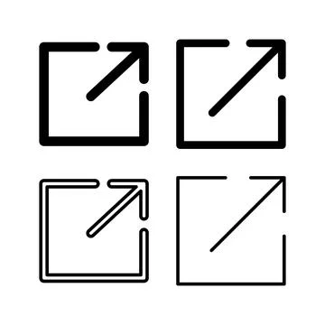 External link icon vector. hyperlink chain symbol. download, share, Stock Illustration