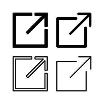 External link icon vector. hyperlink chain symbol. download, share, Stock Illustration